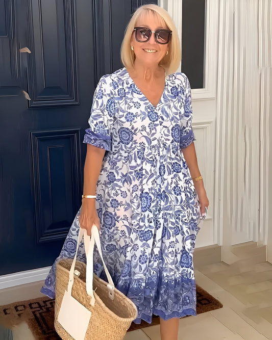 Everyday Floral Comfort Midi Dress